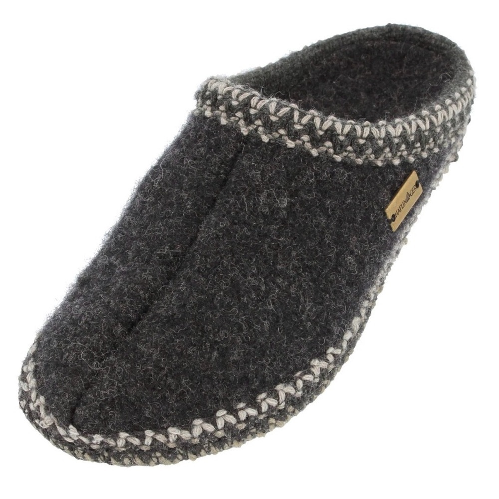 HAFLINGER Alaska AS Unisex Classic Slippers Charcoal 38EU Women's 7